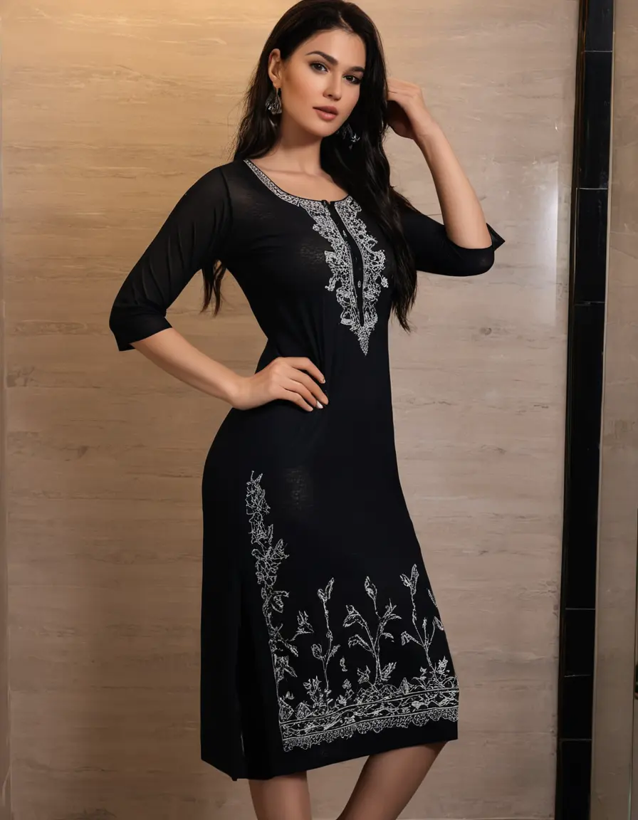 photo of young woman, in soaking wet, drenched clothes,
Very High heels, Legging  , Skin tight Cotton round neck very long open kurti with embroidery designs, half sleeve, transparent , ,Women in luxury bathroom with ambient and mood lights,super close up, 
enjoying, wet clothes stuck to body,
detailed textures of the wet clothes, wet face, wet plastered hair,
wet, drenched, professional, high-quality details, full body view.
sharp focus, ultra-high pixel detail, realistic, high-quality, full colors, incredibly detailed, 4k, 8k, 16k, hyper-realistic, RAW photo, masterpiece, ultra-detailed, professionally color graded, professional photograph,  Stylish Straight open hairstyle , fully dark  , black straight hair, campfire , huge thick ass, clevage , thin chain on neck, no hair part, wearing a simple wrist watch 
