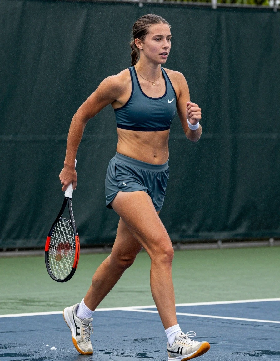 photo of young woman, in soaking wet, drenched clothes,
running sneakers, short white socks, sweatpants, sport bra, in shower, 
enjoying, wet clothes stuck to body,
detailed textures of the wet clothes, wet face, wet plastered hair,
wet, drenched, professional, high-quality details, full body view.
sharp focus, ultra-high pixel detail, realistic, high-quality, full colors, incredibly detailed, 4k, 8k, 16k, hyper-realistic, RAW photo, masterpiece, ultra-detailed, professionally color graded, professional photograph, tennis player, wet skin, wet clothes, damp fabric