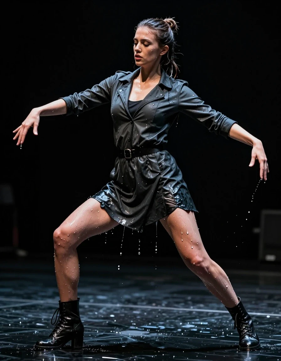 photo of young woman, in soaking wet, drenched clothes,
Shoes, Skirt, Blouse and jacket, Orgy, 
enjoying, wet clothes stuck to body,
detailed textures of the wet clothes, wet face, wet plastered hair,
wet, drenched, professional, high-quality details, full body view.
sharp focus, ultra-high pixel detail, realistic, high-quality, full colors, incredibly detailed, 4k, 8k, 16k, hyper-realistic, RAW photo, masterpiece, ultra-detailed, professionally color graded, professional photograph, Dancing, wet skin, wet clothes, damp fabric